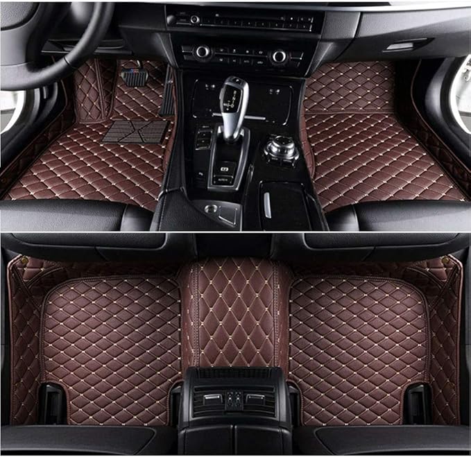 Custom Making Car Floor Mats Compatible with Audi BMW Mercedes-Benz Toyota Lexus Honda Infiniti Nissan Hyundai Kia All Models 2005-2026 (Dark Brown)
