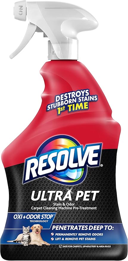 Resolve Ultra Pet Carpet Cleaner Spray – for Removal of Pet Stains & Odors, 32oz