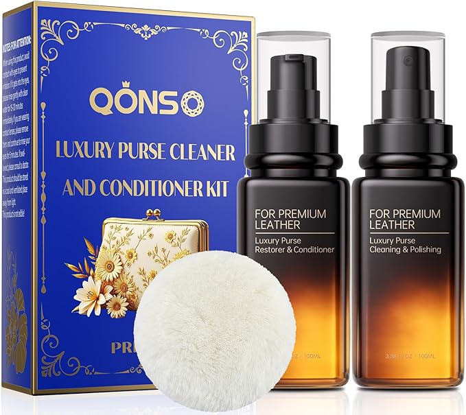 Leather Purse Cleaner and Care Conditioner for Women Luxury Purses,Designer Bags,Handbags,Leather Bag Purses,Specially Designed Compatible for Cleaning Leather Wallets for Vuitton, Chanel, Gucci