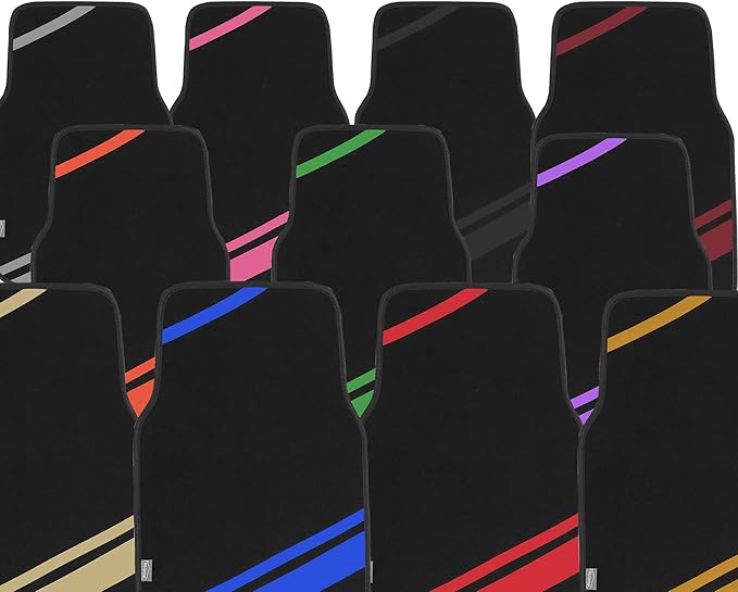 FH Group Car Floor Mats - Carpet Floor Mats for Cars, Universal Fit Automotive Floor Mats, All Purpose Car Floor Mats, Carpet Protector Mat for Most Sedan, SUV, Truck Floor Mats Purple