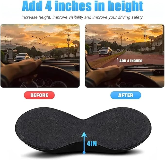 Universal Memory Foam Car Seat Cushion with Lumbar Support Pillow, Breathable Driver Comfort Pad