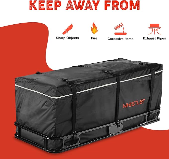 Hitch bag - 100% Waterproof Large Hitch Tray Cargo carrier bag 59" x 24" x 24" (20 Cu Ft) + Storage Bag