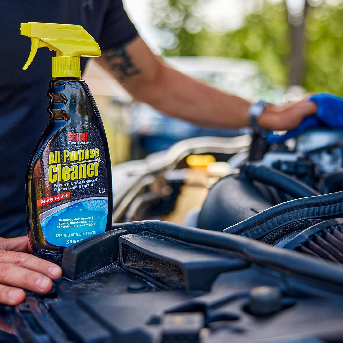Stoner Car Care 92694-3PK All Purpose Cleaner Powerful Water-Based Cleaner and Degreaser, Easily Removes Dirt, Grease, Stains, and More, Multi-Purpose, Multi-Surface, Ready to Use, 22 Fl Oz, Pack of 3