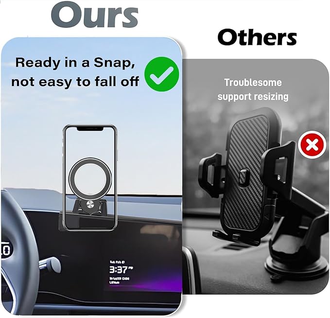 Car Phone Holder for 2023 2024 2025 Kia NIRO/NIRO EV/NIRO Hybrid Accessories Apply to 10.25 Inch Touch Screen Fixed Clip Magnetic Cell Phone Mount Hands-Free 360 Degree Rotation
