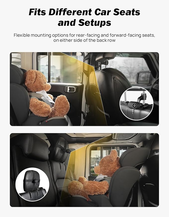 JOYTUTUS Baby Car Camera with Wireless CarPlay Adapter, 1080P HD Rear Seat Monitor Display on Car Screen, Baby Car Monitor for Kids 150°Wide, Rear Facing Monitor Essentials Shower Gifts for Pets