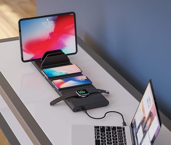 Scosche BLQP BaseLynx Non-Magnetic Wireless Charging Pad, Qi-Certified Fast Wireless Phone Charger Compatible with Samsung, iPhone 12 13 14 15 16 17, Not Compatible with MagSafe