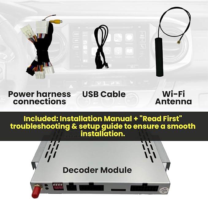 Wireless/Wired Adapter for CarPlay Android Auto Compatible with Toyota Tacoma 2014-2019 Entune 2.0 High Definition Audio High Screen Resolution.