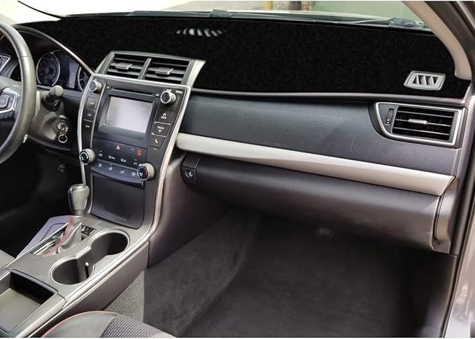 x xotic tech Center Console Dashboard Mat Pre-Cut Non-Slip Sunshield Sun Glare Protector Dash Carpet Pad Black Cover Compatible with Toyota Camry 2012-2017