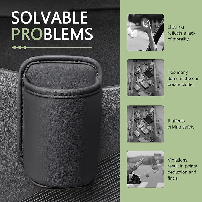 2 PCS Car Door Cup Holder, Clip On Storage Bag for Beverage Water Cup Mobile Phone, Multifunctional Waterproof Car Window Cups Holder, Universal Scratch-Resistant Backseat Storage Organizer