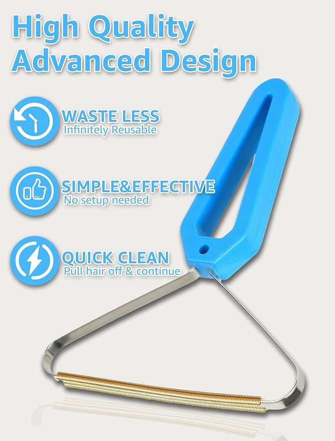 2 PCS Pet Hair Removal Tool - Lint Remover, Carpet Scraper & Shaver for Carpets - Dog & Cat Hair Remover with Carpet Rake for Car,Rugs,Couch,Furniture - Fur Cleaner Tool