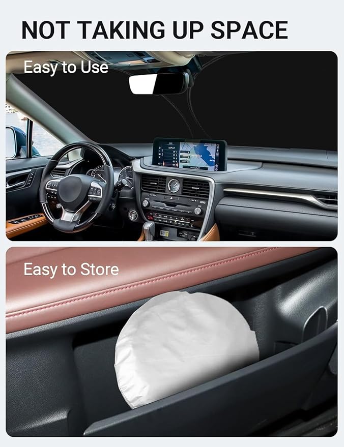 Proadsy 2026 Upgrade Front Windshield Sunshade Foldable Sun Shade Sun Visor Protector Custom Fit 2016-2022 Lexus RX SUV, Accessories