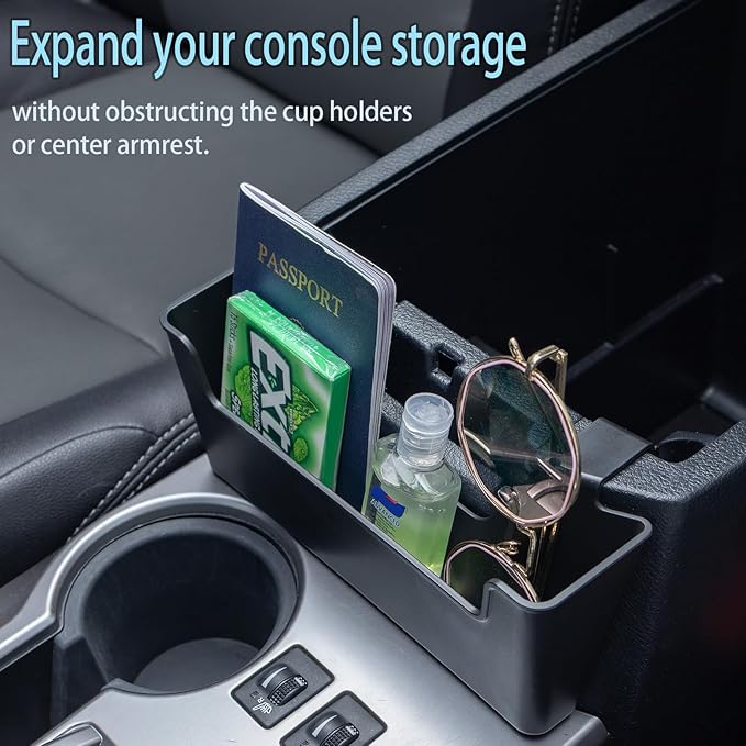 JDMCAR Center Console Organizer Compatible with Toyota 4Runner Accessories 2010-2024 Hanging Armrest Box Storage Tray Interior Accessories