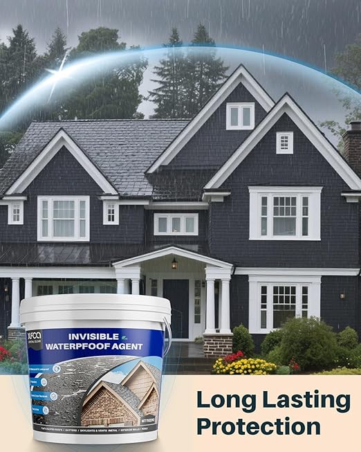 Transparent Waterproof Coating 70oz(2 KG), Clear Waterproof Sealant, Liquid Invisible Water Proof Agent for Roofs Walls,Garden,Bathroom,Kitchen Indoor & Outdoor Water Proof Sealant
