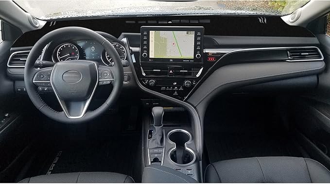 x xotic tech Center Console Dashboard Mat Pre-Cut Non-Slip Sunshield Sun Glare Protector Dash Carpet Pad Black Cover Compatible with Toyota Camry 2018-2024