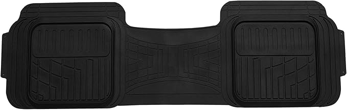FH Group Automotive Floor Mats Tall Channel Beige Universal Fit Full Set Climaproof™ for Most Sedan, SUV and Trucks, Trimmable Rubber Combo Small Car Seat Cover Design Heavy-Duty Floor Mats for Car