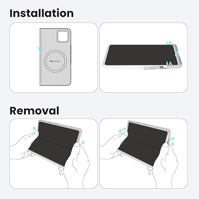 pitaka for Pixel 9 Pro Fold Case, Slim & Light Case for Pixel 9 Pro Fold with a Caseless Touch Feeling, 600D Aramid Fiber Made
