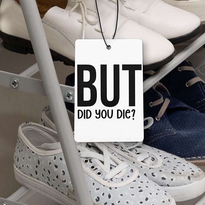 Funny Car Air Freshener 4 Pcs, Humorous Driving Quote Hanging Air Freshener for Cars Closet Drawer Books, Funny Sarcastic Gifts Car Accessories for Women Men