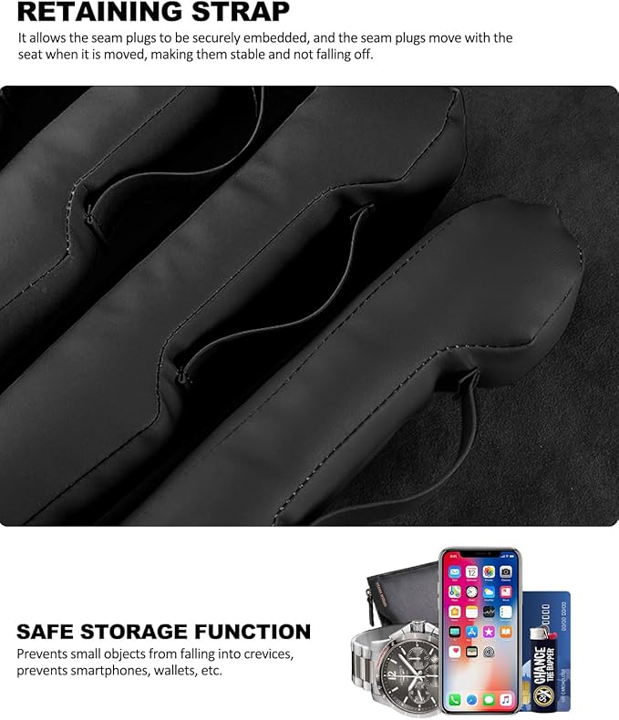 Car Seat Gap Filler Universal for Car SUV Truck Fit Organizer Fill The Gap Between Seat and Console Stop Things from Dropping 2Pcs