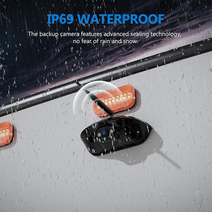 Wireless RV Backup Camera System for Furrion Pre-Wired RVs Truck Trailer, FHD 1080P 7" Touchscreen IPS Monitor & Rear View Camera, Loop Recording Night Vision IP69 Waterproof Plug & Play F7