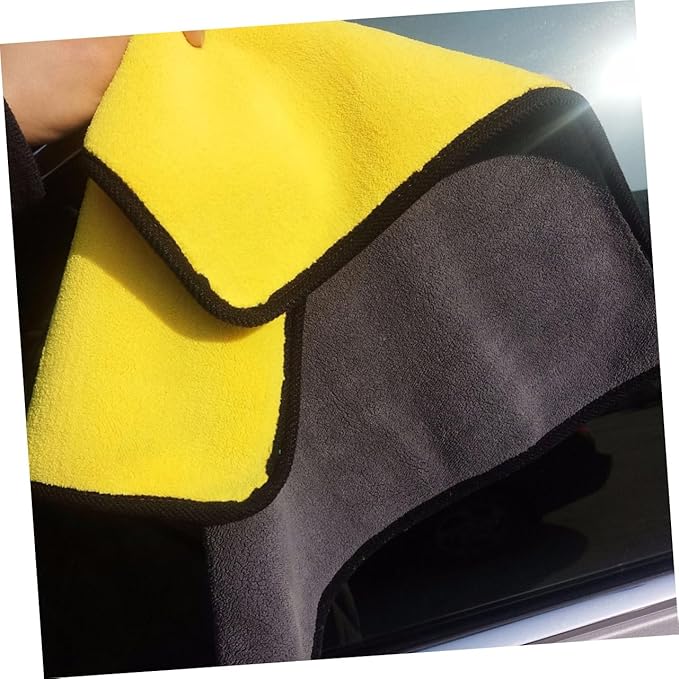 Ipetboom Refined Stitched Car Wash Towels Microfiber Car Cleaning Cloths Safe for Surfaces Windshield Interior Rv