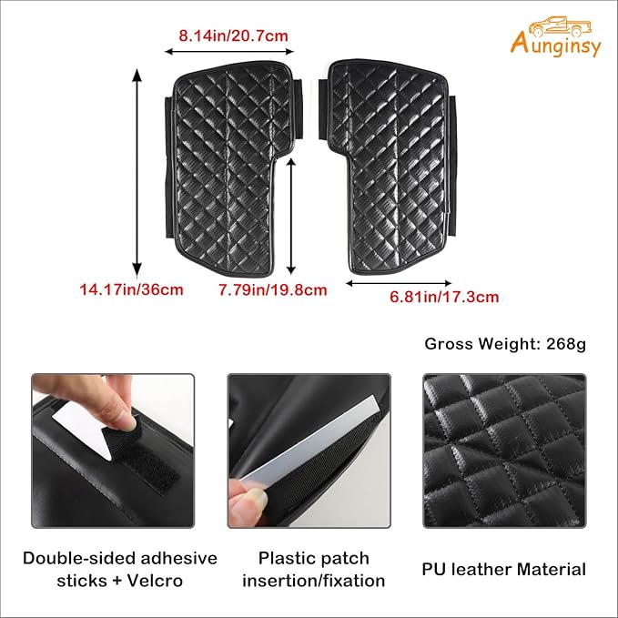 Car Leather Center Console Protector Cover Compatible with Toyota Tundra/Sequoia 2022-2026, Center Console Armrest Seat Box Cover Cushion Lid Protector Pad Waterproof Anti-Scratch Interior Accessories