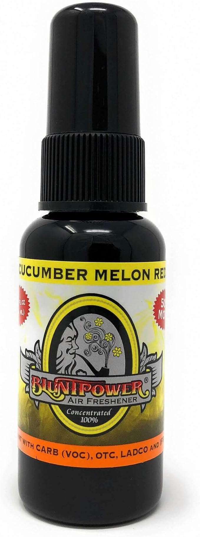 BluntPower (Cucumber Melon Red, 1 Pack) Concentrated Air Freshener for Room and Car Spray - Oil-Based Diffuser Spray Bottle - Long-Lasting Bathroom Spray, Car Freshener, & Odor Eliminator Spray