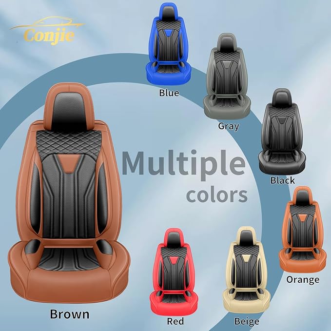Fit Altima Car Seat Covers Compatible with Nissan Altima 2011-2025 2026 - Full Set Premium Leather, Waterproof Breathable, All-Weather Seat Cushion Protecto&Airbag Compatible(Brown & Black