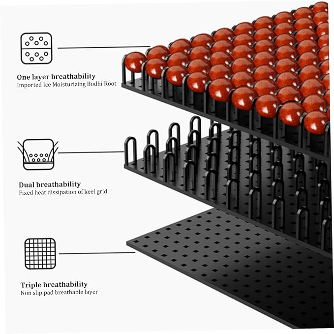 Car Beads Seat Cover Car Seat Cover Wooden Beads Summer Car Seat Cover Wooden Bead Cool Car Cushion Mat for Home Office Summer Chair Cushion.