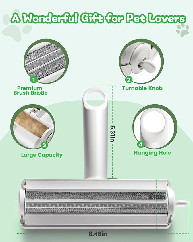Pet Hair Remover,DAINTIER Reusable Removal Tool,Upgraded Lint Removal for Cat and Dog Hair on Furniture,Carpet,Couch,Car Seat,Clothing