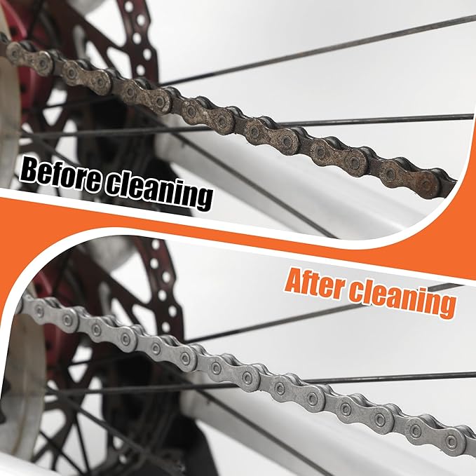 Revolutionary Soak Action Bike Chain Cleaner, Deep Clean in 3 Mins, No Assembly, Ready to Use, All-in-One Tool for MTB & Road Bikes