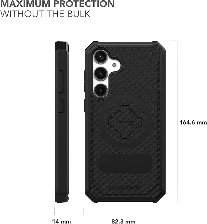 Rokform - Galaxy S24 Plus Case, Rugged Series, Magnetic Case with Twist Lock, Drop Tested Armor (Black)