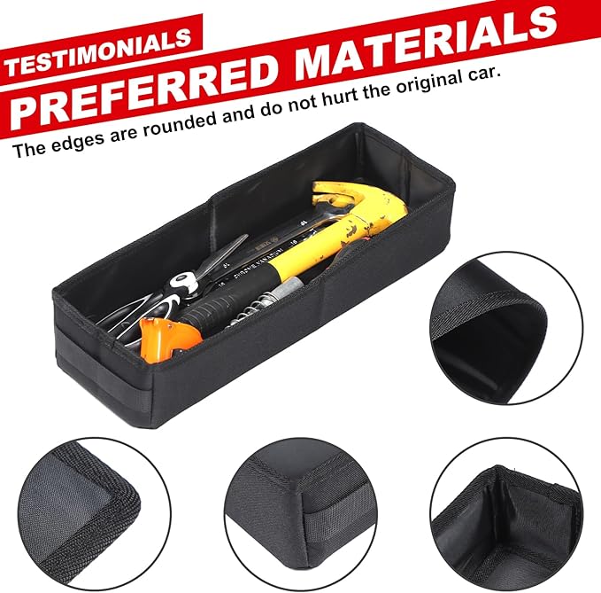 Under Seat Organizer for Hummer EV Accessories Backseat Rear Hidden Under Seat Storage Bags Portable Waterproof Foldable Storage Tool with Handle for Hummer EV SUV Pickup 2024 2025 2026 (B/1PC)