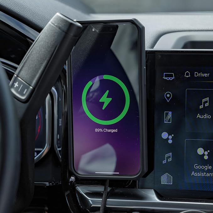 ROKFORM Wireless Car Charger, Magnetic Vent Mount, Compatible with Mag Safe Phone Cases, Super Grip Clip, USB-C to USB-C Cable Included (Black)