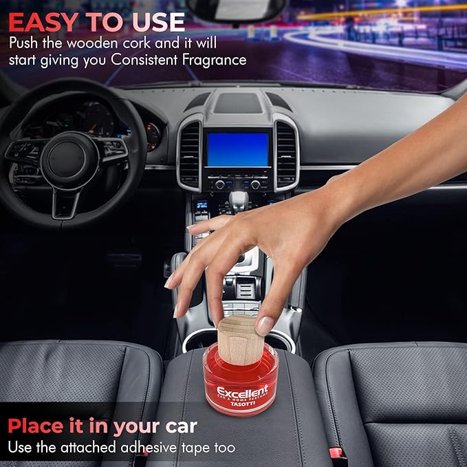 Tasotti Excellent Car Perfume Air Freshener, Luxury Car Air fresheners and Car Odor Eliminator, Long Lasting Scent Up to 75 Days (Bubble Gum)