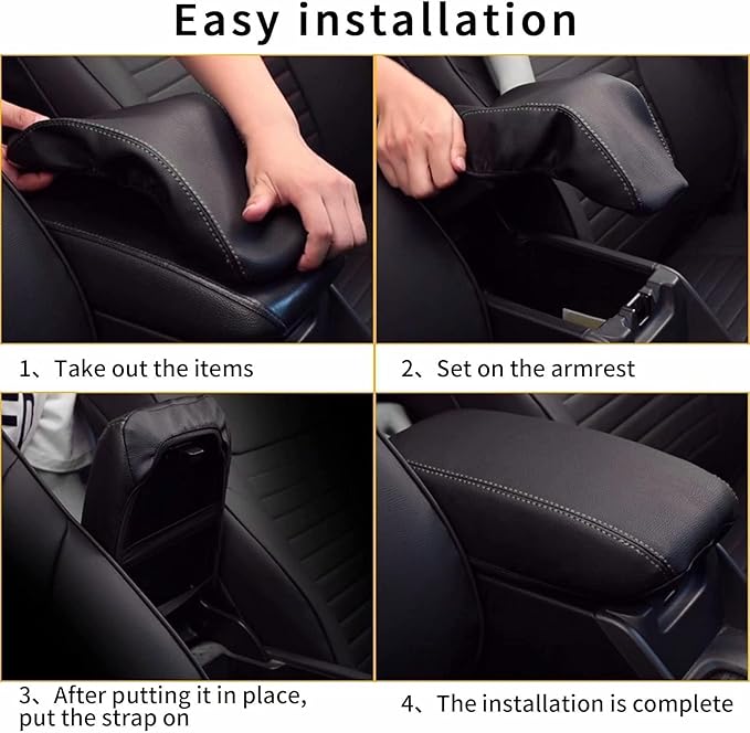 AOMSAZTO Armrest for Toyota Corolla Cross 2022 2023 2024 2025 Middle Leather Black