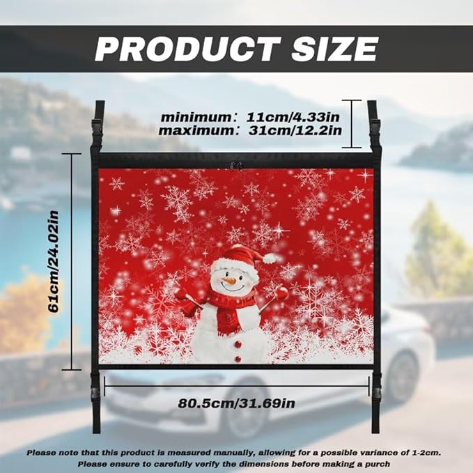 Car Storage Bag Organizer Snowman Snowflake Print Car Organizer for Car Seat Multi-Purpose Car Bag Storage Box Organizer Pouch Pocket Storage for Small Items