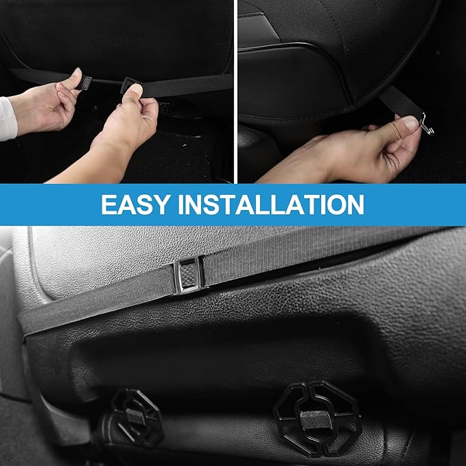 GIANT PANDA Bottom Car Seat Cover for Driver,Front Seat Cover with Memory Foam Cushion,Ideal for Long Drives,Relieves Sciatica and Tailbone Pain, Fits 95% of Vehicles, Black