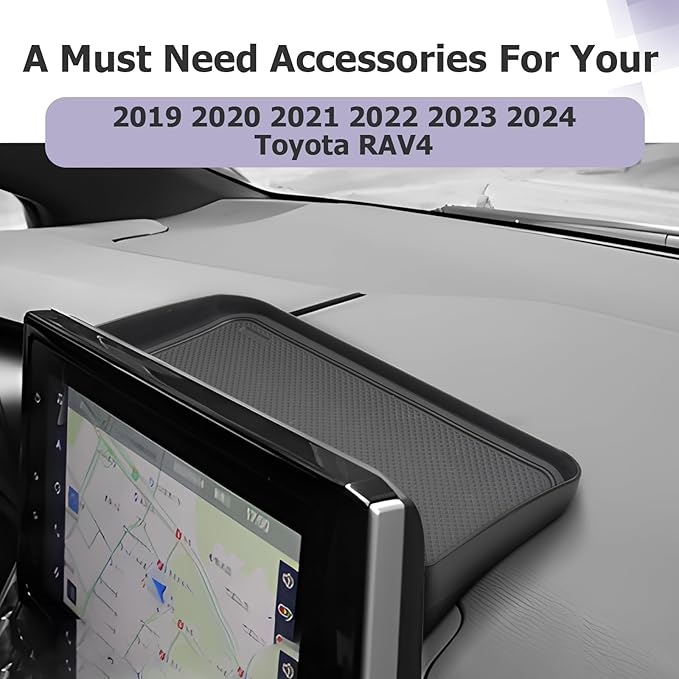 LUWU 2025 RAV 4 Dashboard Storage Tray Compatible with 2019-2022 2023 2024 2025 Toyota RAV 4 Center Console Display Box Hidden Tray Behind Screen 2025 RAV 4 Accessories