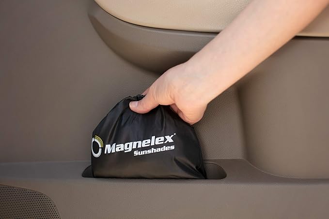 Magnelex Sock Style Window Shades for Baby Block Sun Rays to Keep Passengers, Pets and Car Interior Cool and Comfortable Elasticized Universal Mesh Shades Fit Most Vehicles (2 Pack)