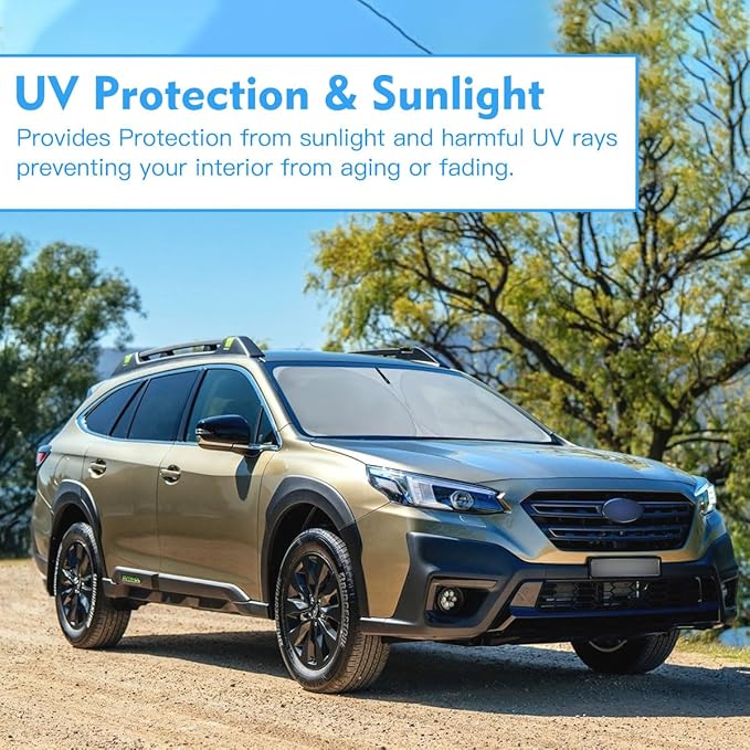 Windshield Sun Shade Custom Fit 2025-2020 Subaru Outback, Window Sunshade for Outback (Base, Premium, Limited, Touring) Accessories, Sun Visor UV Protector Heat Shield Cover, Keep Car Cool