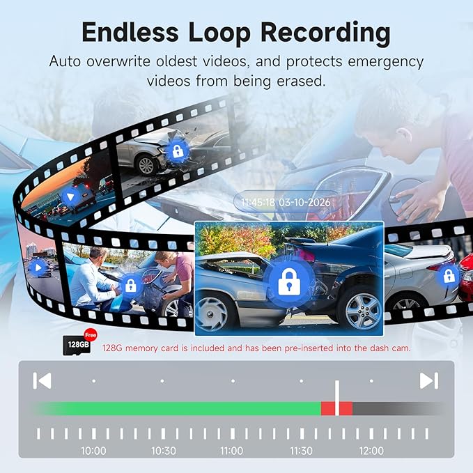 Leadfan 4K Dash Cam for Lexus ES 2019-2026, ES350 ES300h F Sport ES250 etc., Integrated OEM Look, Free 128GB SD Card, Dash Cam with WiFi & APP, Loop Recording, G-Sensor, Plug & Play Dashcam
