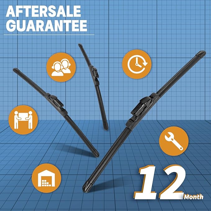 MIKKUPPA 24"+21"+14" Windshield Wiper Blade Replacement for 2007-2017 Volkswagen Tiguan - All Season Top Lock Wiper Blades (Pack of 3)
