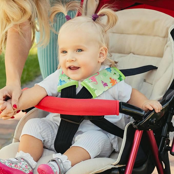 COOLBEBE Car Seat Straps Shoulder Pads for Baby Kids, Super Soft Seat Belt Covers for All Car Seats/Pushchair/Stroller/High Chair
