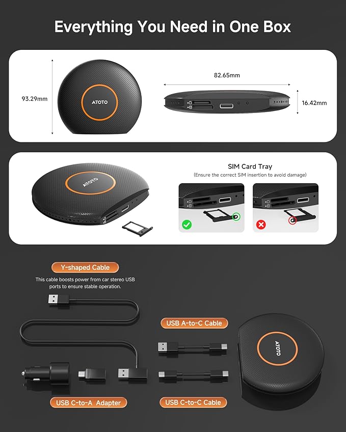 CB6 Car Video Box, 2025 Plug & Play AI Box CarPlay, Wireless CarPlay Adapter/Android Auto with Advanced AI, GPS, Compatible Massive APP, Android 13, 2 BT, 4G LTE, 4G+64G, for OEM Wired CarPlay