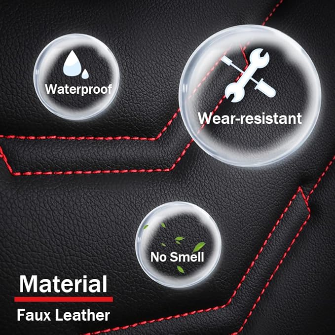 Car Seat Cover 2 Seats for Chevrolet Camaro 2000-2024, Durable Wear Resistant Waterproof Seat Covers, Breathable No Odor Premium Leather Vehicle Seat Covers.(Standard,Black)