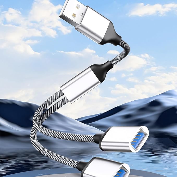 USB Extension Cable Power Splitter Male to Female Adapter Port Extender Hub Data Charger Power Split Adapter USB Hub for Car