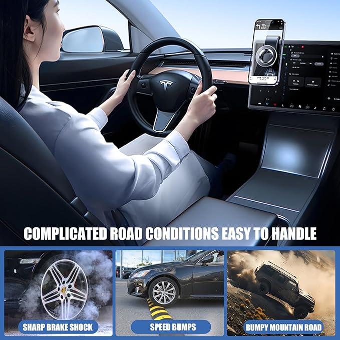 Flexible Bendable Aluminum Alloy Magnetic Phone Holder for Car - Phone Mount for Car with 2 Bases, 2 Metal Rings - Car Mount for iPhone 16 15 14 13 12 Pro Max - Car Phone Holder for Dashboard