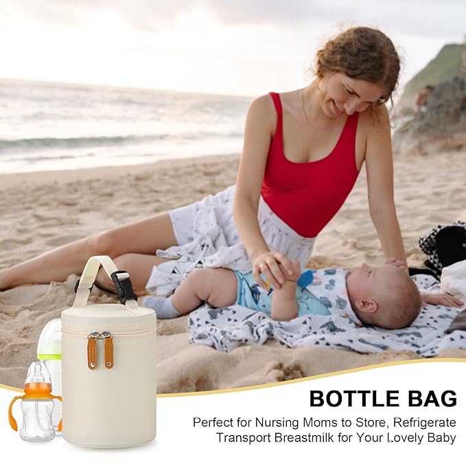 Accmor Breastmilk Cooler Bag, Insulated Baby Bottle Cooler Tote Bags for Nursing Mom Daycare