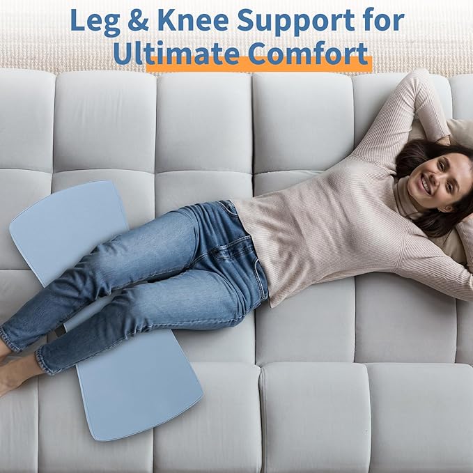 Lumbar Support Pillow for Bed: Memory Foam Lower Back Pain Relief Pillow for Sleeping, Ergonomic Waist Pillow for Side & Back Sleepers, Sciatica & Hip Pain Relief with Wedge Body Positioner Covers