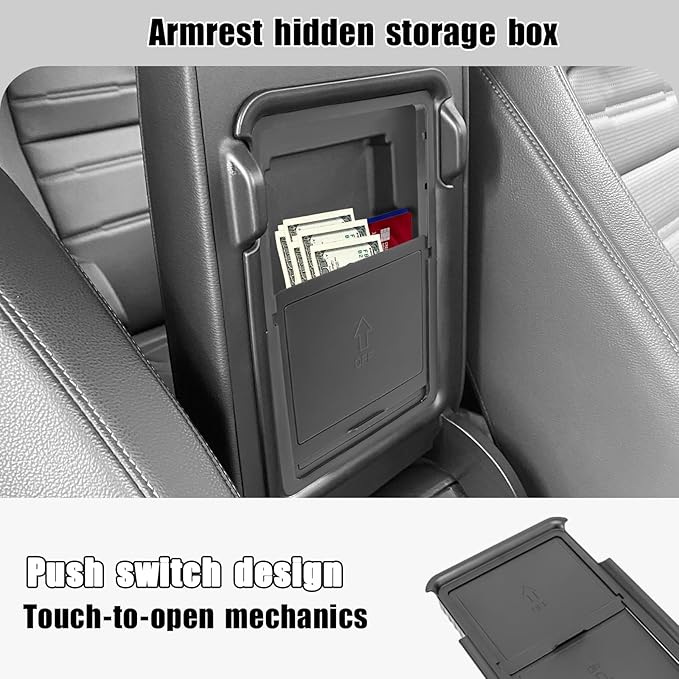 4PCS Center Console Organizer Compatible with 2023 2024 2025 2026 Honda CRV EX-L/Sport-L Hybrid Dashboard Tray and Armrest Storage Box Armrest Hidden Tray Interior Accessories